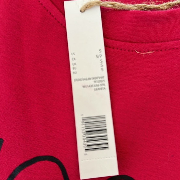 🚨LAST CHANCE🚨 Rae Dunn Red Choose Joy Sweatshirt Size S NWT - Picture 6 of 6
